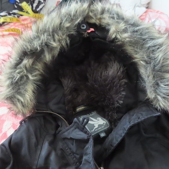 I. Spiewak & Sons military style Womens Button Jacket parka faux fur hood M - Picture 4 of 8